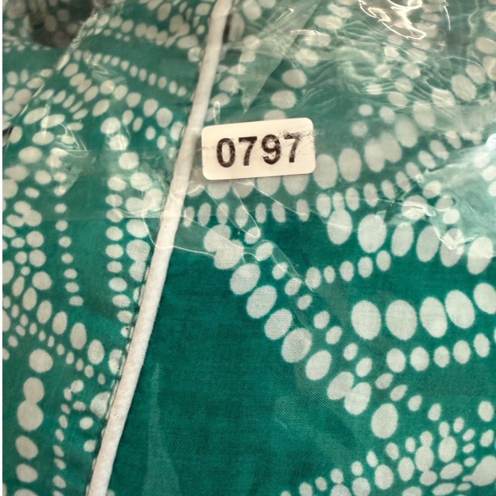 Stars Above Green Leaf Print‎ Pajama Set Womens S M Short Sleeve Lyocell 2pc - Picture 14 of 15